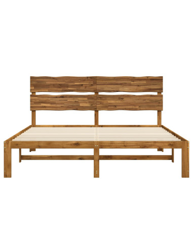 Letto matrimoniale con testiera ROSTOCK Naturale 200 x 200 cm