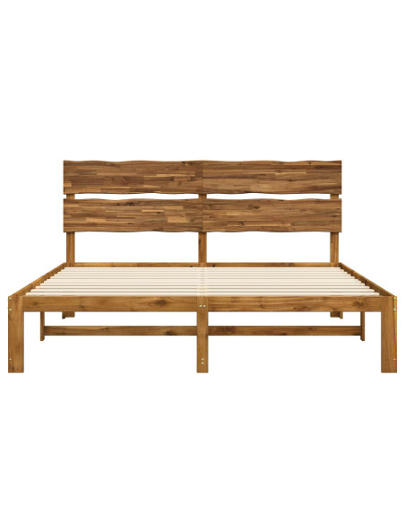 Letto matrimoniale con testiera ROSTOCK Naturale 200 x 200 cm