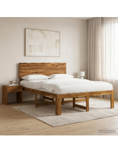 Letto matrimoniale con testiera ROSTOCK Naturale 140 x 190 cm