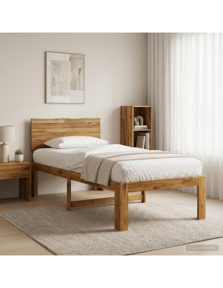 Letto Singolo con Testiera ROSTOCK Naturale 80 x 200 cm