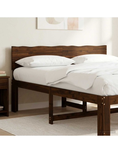 Testiera con bordo vivo ROSTOCK Marrone Scuro 120 cm