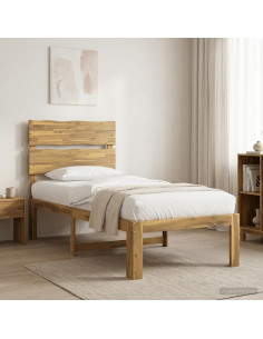Letto Singolo con Testiera ROSTOCK Bianco 80 x 200 cm