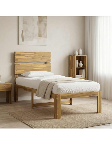 Letto Singolo con Testiera ROSTOCK Bianco 90 x 200 cm