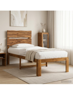 Letto Singolo con Testiera ROSTOCK Naturale 100 x 200 cm