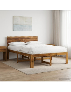 Letto matrimoniale con testiera ROSTOCK Naturale 137 x 190 cm