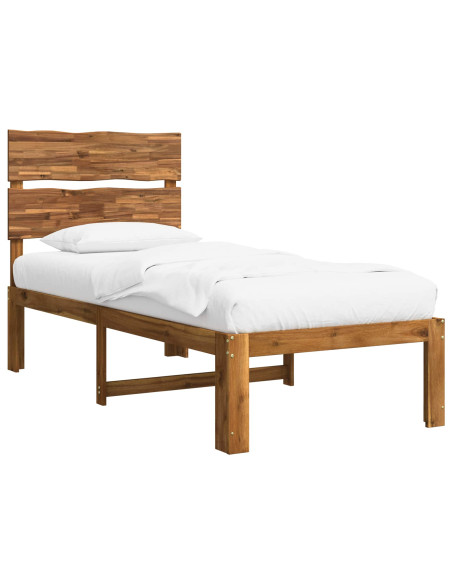 Letto Singolo con Testiera ROSTOCK Naturale 100 x 200 cm