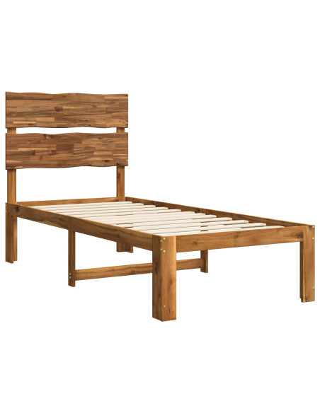 Letto Singolo con Testiera ROSTOCK Naturale 100 x 200 cm