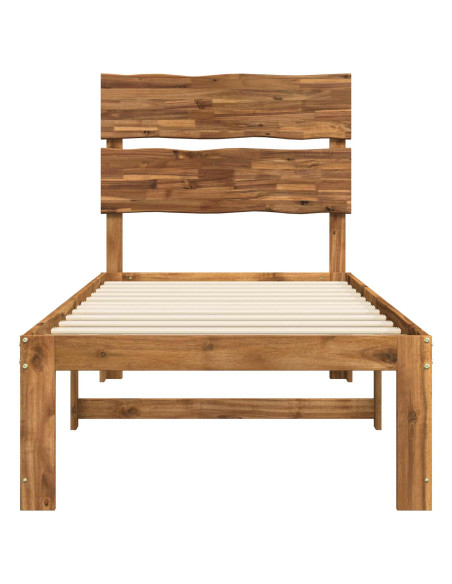 Letto Singolo con Testiera ROSTOCK Naturale 100 x 200 cm