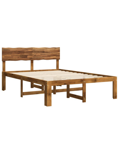 Letto matrimoniale con testiera ROSTOCK Naturale 137 x 190 cm