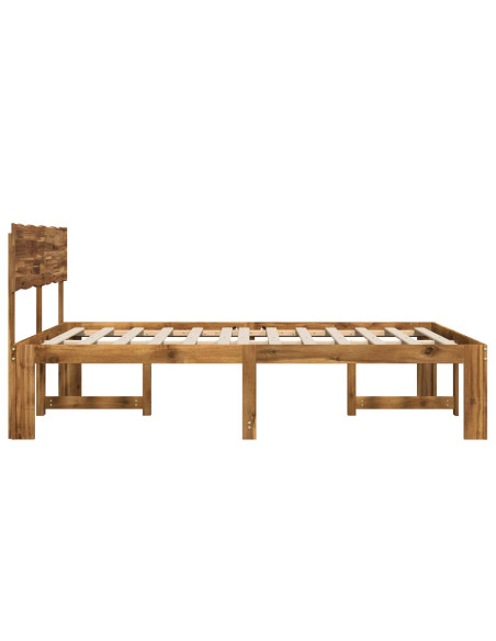 Letto matrimoniale con testiera ROSTOCK Naturale 137 x 190 cm