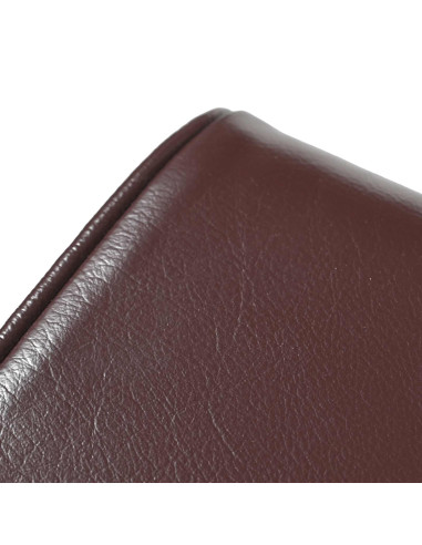 panchina 40 x 30 x 45 cm Pelle Vera Marrone Scuro