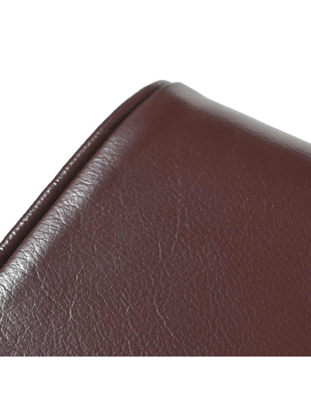 panchina 40 x 30 x 45 cm Pelle Vera Marrone Scuro