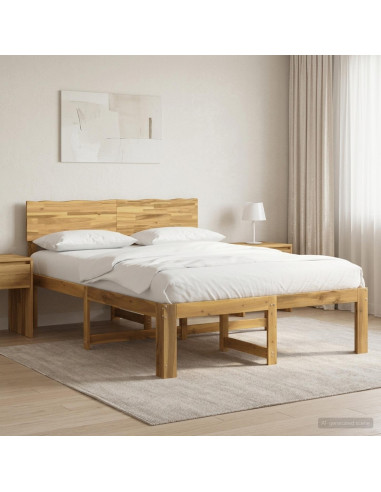 Letto matrimoniale con testiera ROSTOCK Bianco 120 x 190 cm