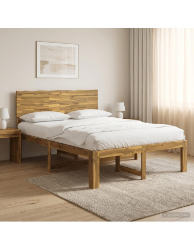 Letto matrimoniale con testiera ROSTOCK Bianco 140 x 200 cm