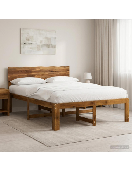 Letto matrimoniale con testiera ROSTOCK Naturale 135 x 190 cm