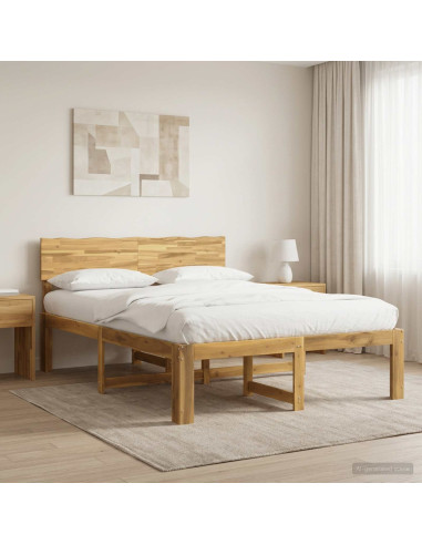 Letto matrimoniale con testiera ROSTOCK Bianco 135 x 190 cm