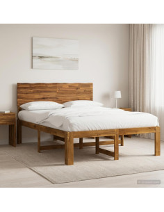 Letto matrimoniale con testiera ROSTOCK Naturale 150 x 200 cm