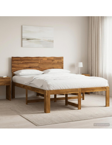 Letto matrimoniale con testiera ROSTOCK Naturale 150 x 200 cm