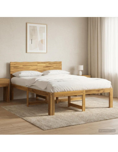 Letto matrimoniale con testiera ROSTOCK Bianco 140 x 190 cm
