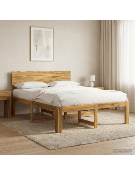 Letto matrimoniale con testiera ROSTOCK Bianco 140 x 190 cm