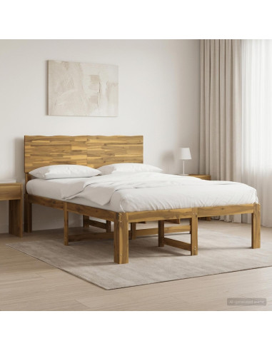 Letto matrimoniale con testiera ROSTOCK Bianco 160 x 200 cm