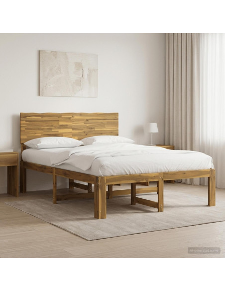 Letto matrimoniale con testiera ROSTOCK Bianco 160 x 200 cm