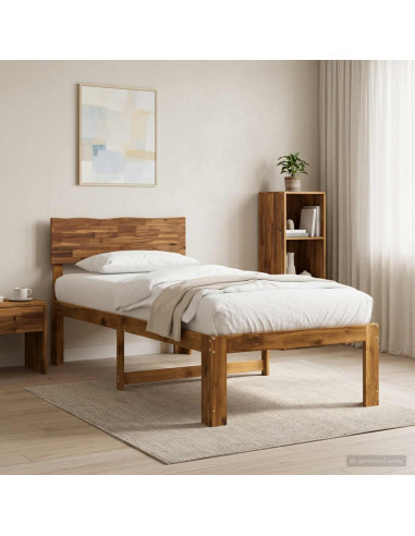 Letto Singolo con Testiera ROSTOCK Naturale 80 x 200 cm