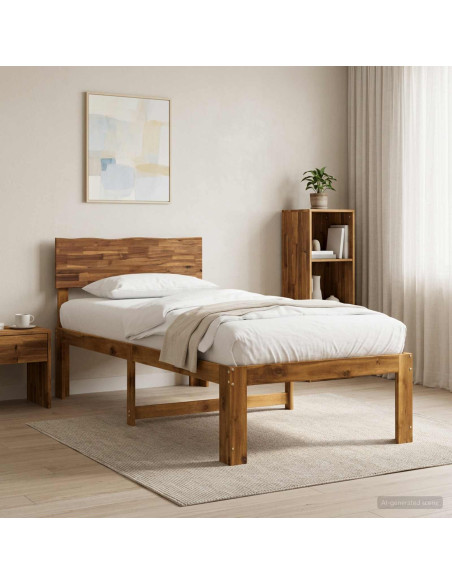 Letto Singolo con Testiera ROSTOCK Naturale 80 x 200 cm