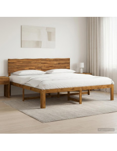 Letto matrimoniale con testiera ROSTOCK Naturale 180 x 200 cm