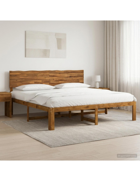 Letto matrimoniale con testiera ROSTOCK Naturale 180 x 200 cm