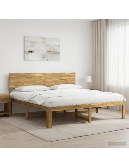 Letto matrimoniale con testiera ROSTOCK Bianco 180 x 200 cm