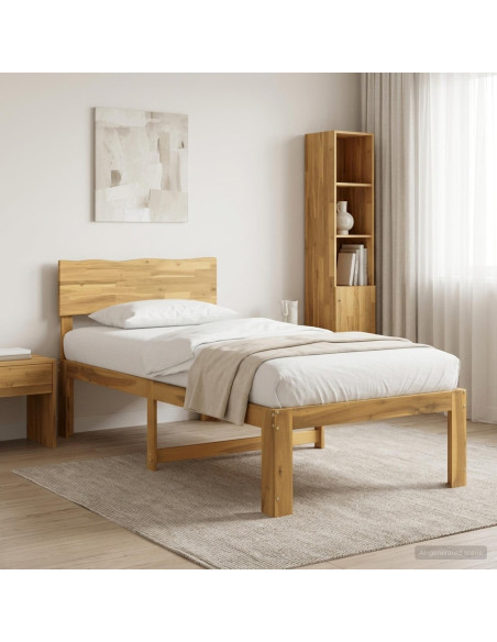Letto Singolo con Testiera ROSTOCK Bianco 90 x 200 cm