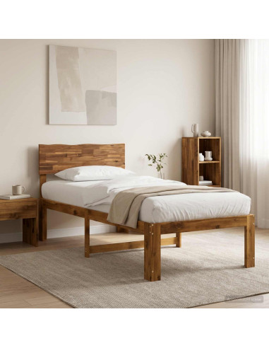 Letto Singolo con Testiera ROSTOCK Naturale 100 x 200 cm