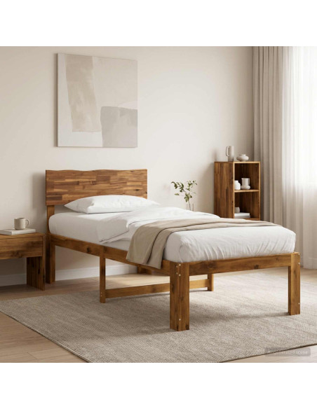 Letto Singolo con Testiera ROSTOCK Naturale 100 x 200 cm