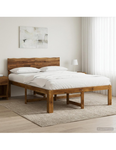 Letto matrimoniale con testiera ROSTOCK Naturale 120 x 200 cm