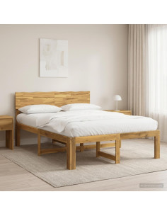 Letto matrimoniale con testiera ROSTOCK Bianco 120 x 200 cm