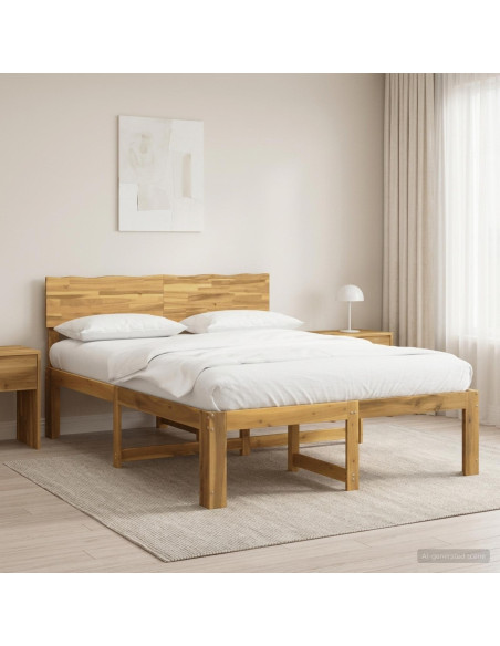 Letto matrimoniale con testiera ROSTOCK Bianco 120 x 200 cm