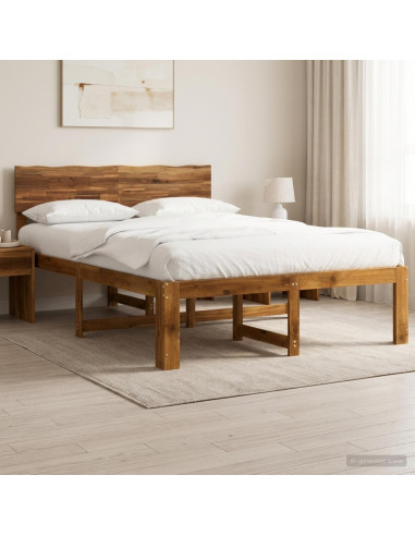 Letto matrimoniale con testiera ROSTOCK Naturale 160 x 200 cm