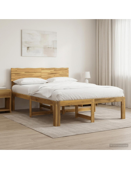 Letto matrimoniale con testiera ROSTOCK Bianco 160 x 200 cm