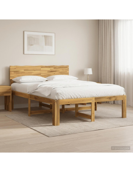Letto matrimoniale con testiera ROSTOCK Bianco 140 x 200 cm