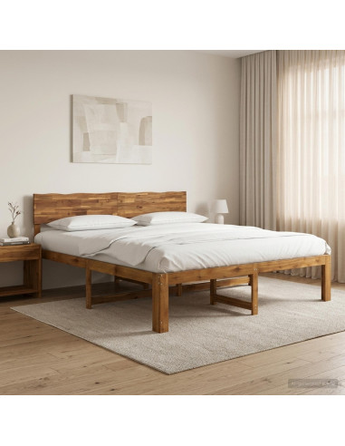 Letto matrimoniale con testiera ROSTOCK Naturale 180 x 200 cm