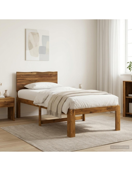 Letto Singolo con Testiera ROSTOCK Naturale 75 x 190 cm