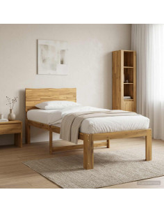 Letto Singolo con Testiera ROSTOCK Bianco 75 x 190 cm