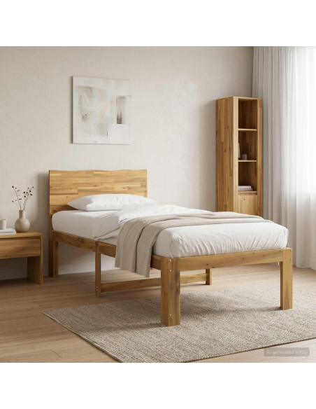 Letto Singolo con Testiera ROSTOCK Bianco 75 x 190 cm