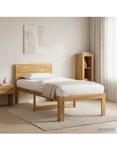Letto Singolo con Testiera ROSTOCK Bianco 90 x 190 cm