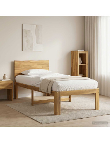 Letto Singolo con Testiera ROSTOCK Bianco 90 x 190 cm