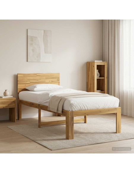 Letto Singolo con Testiera ROSTOCK Bianco 90 x 190 cm