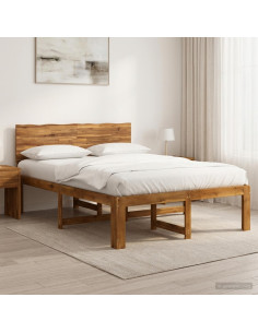 Letto matrimoniale con testiera ROSTOCK Naturale 120 x 190 cm