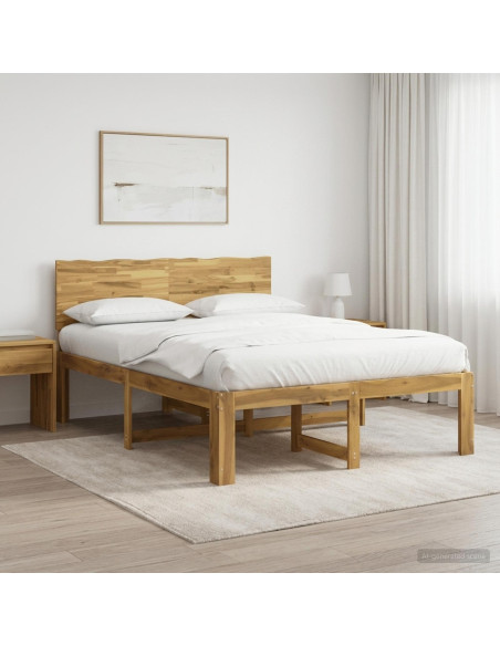 Letto matrimoniale con testiera ROSTOCK Bianco 135 x 190 cm