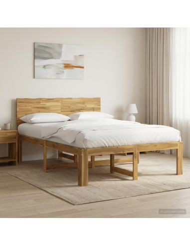 Letto matrimoniale con testiera ROSTOCK Bianco 120 x 190 cm